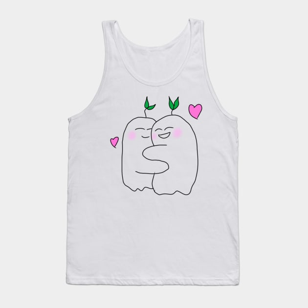 Cute hugging ghosts Tank Top by RavenRarities